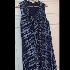 Blue floral summer dress